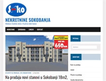 Tablet Screenshot of nekretninesokobanja.com